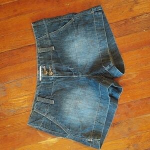 So Dark Wash Mid-Rise Jean Denim Shorts Sz 11